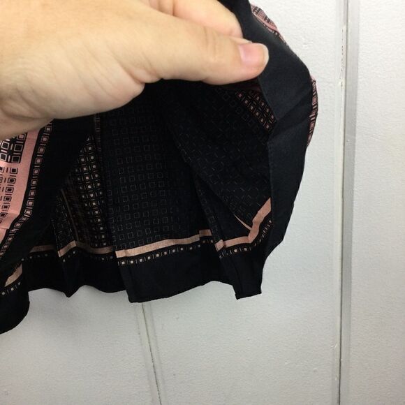 Elie Tahari Silk A-line Skirt, Pink & Black, Size 8 - Picture 6 of 9